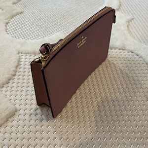 kate spade lilac leather clutch